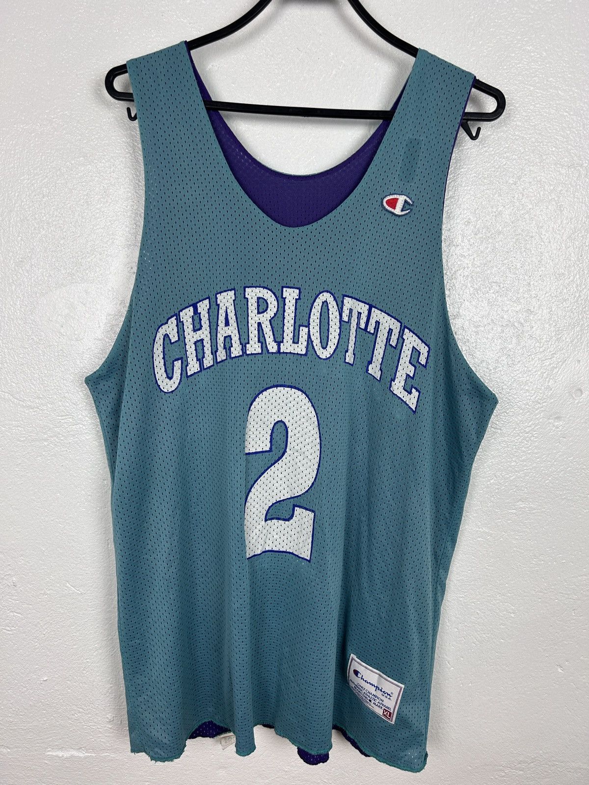 Champion Vintage Champion Hornets #2 Larry Johnson Reversible Jersey Size US XL / EU 56 / 4 - 5 Thumbnail