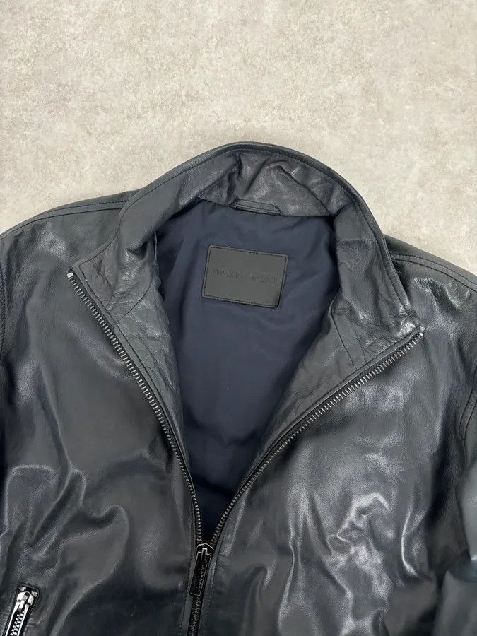 Emporio Armani SS2020 Emporio Armani Black Leather Zip-Up Jacket Size US M / EU 48-50 / 2 - 8 Thumbnail