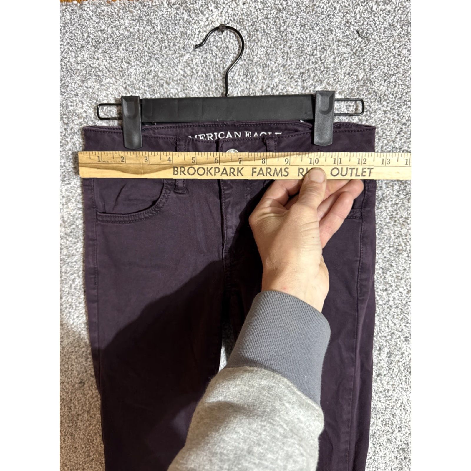 American Eagle Outfitters American Eagle Outfitters Jegging Pants Women 8 Purple Denim Stretch Skinny Y2K Retro Grunge City Womens Size 30" / US 8 / IT 44 - 3 Thumbnail