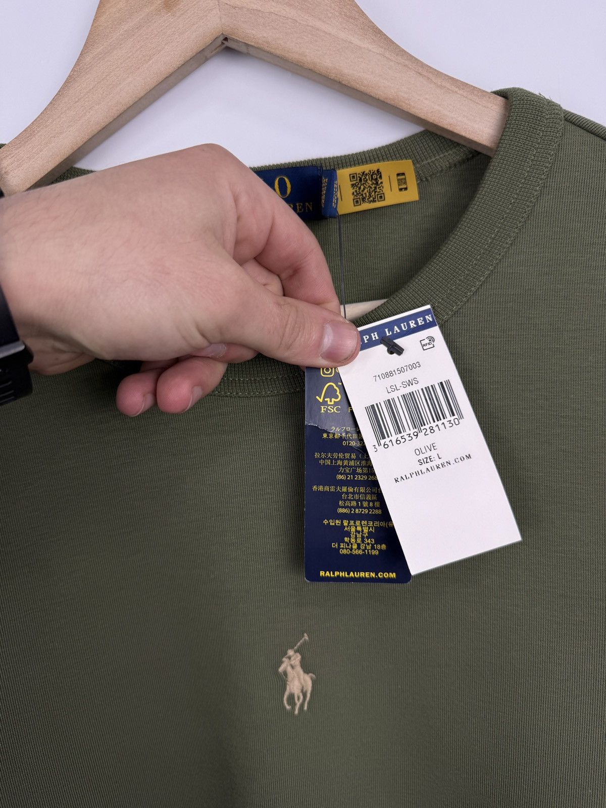 Polo Ralph Lauren 🇺🇸 NWT❗️Polo Ralph Lauren Double Knit Sweatshirt Olive Rare Size US L / EU 52-54 / 3 - 14 Thumbnail