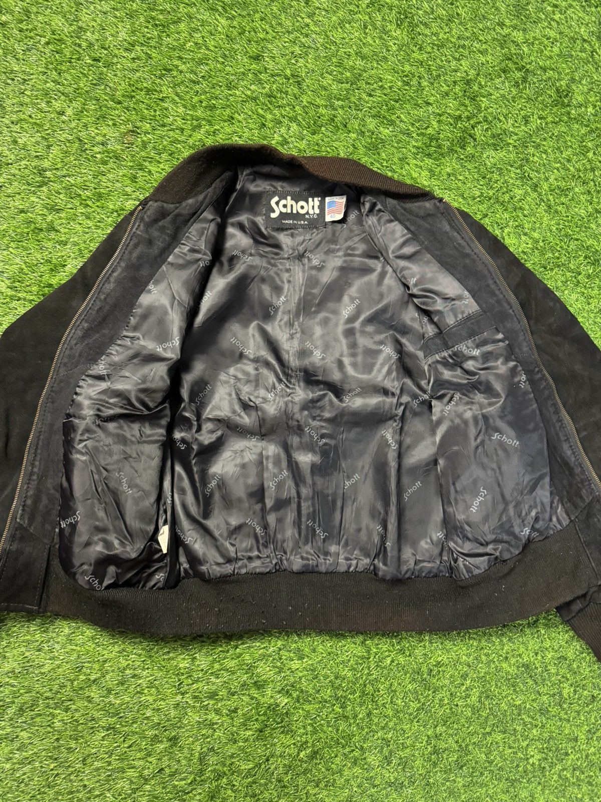 Schott schott - suede leather jacket made in usa Size US M / EU 48-50 / 2 - 9 Thumbnail