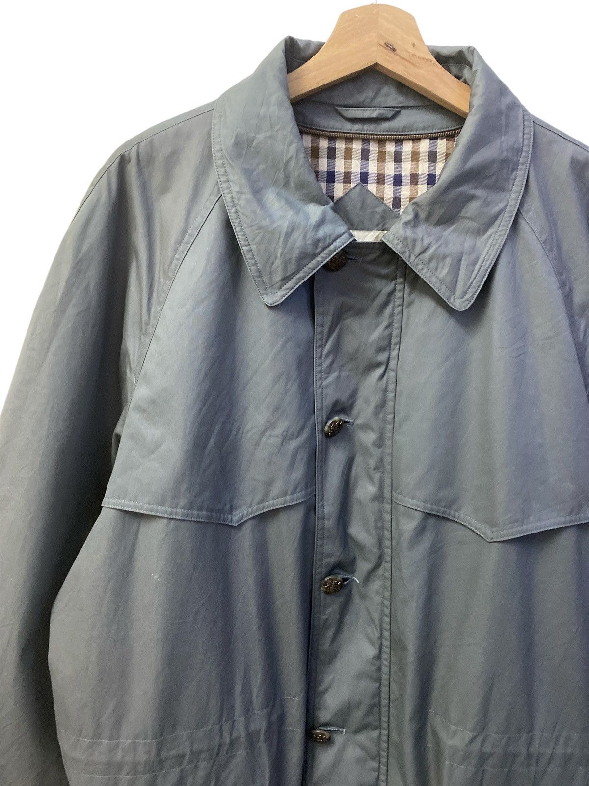 Aquascutum × Vintage Vintage Aquascutum Trench Coat Parka Jacket Size US L / EU 52-54 / 3 - 3 Thumbnail