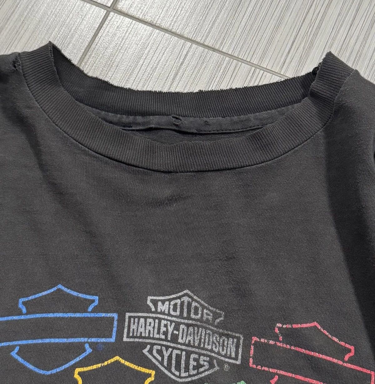 Harley Davidson Vintage Harley Davidson USA T Shirt (Size L) "Marina Del Reu Size US L / EU 52-54 / 3 - 3 Thumbnail