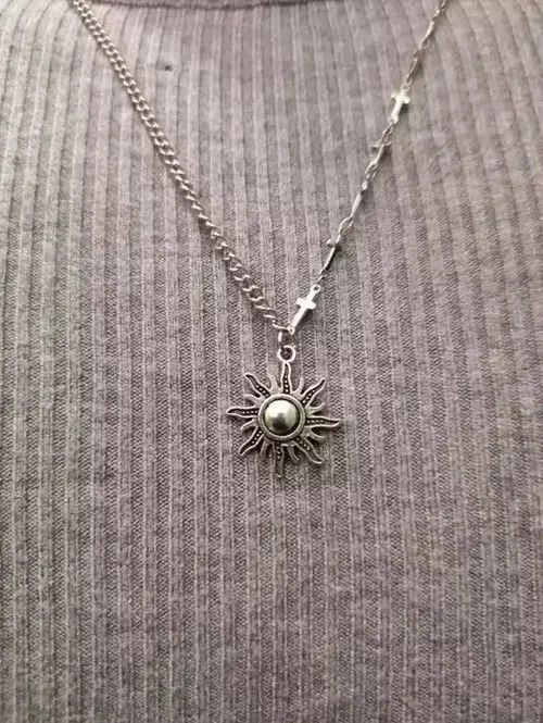 Other Sun Cross Punk Necklace Chain Choker Size ONE SIZE - 1 Thumbnail