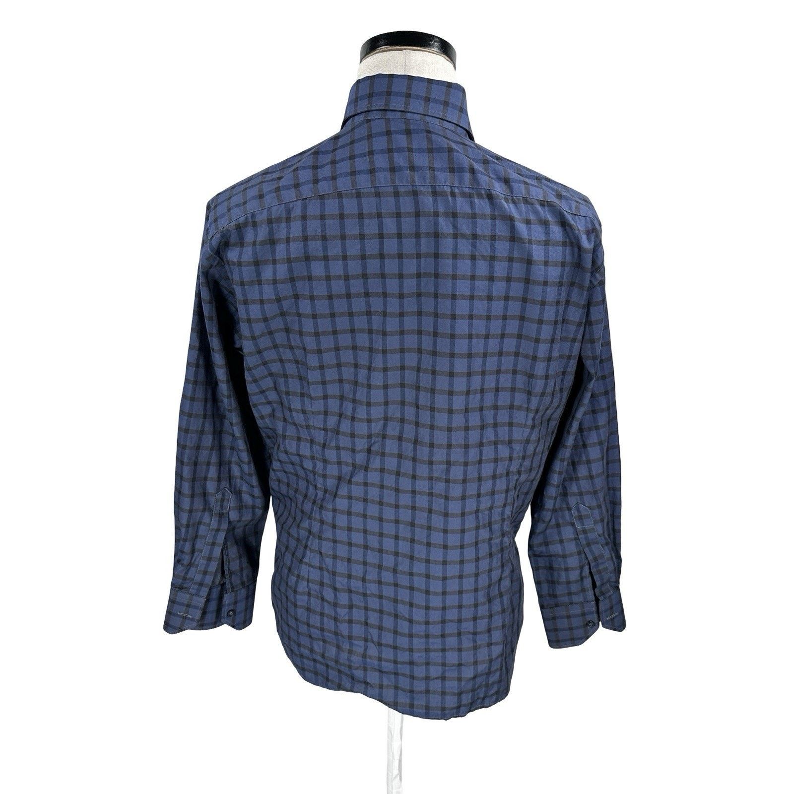Etro Etro Shirt Men 42 Blue Checkered Cotton Long Sleeve Classic Size US L / EU 52-54 / 3 - 5 Thumbnail