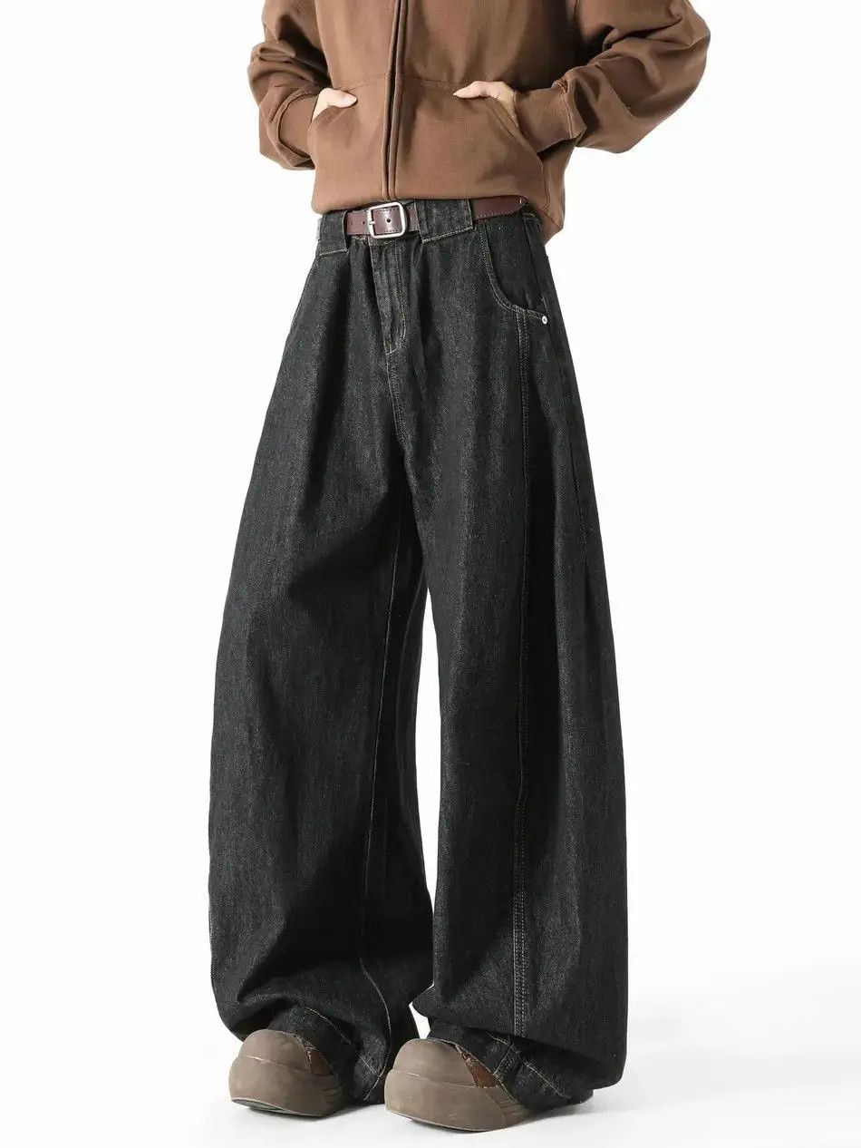 Japanese Brand Retro loose wide leg high street jeans Size US 32 / EU 48 - 5 Thumbnail