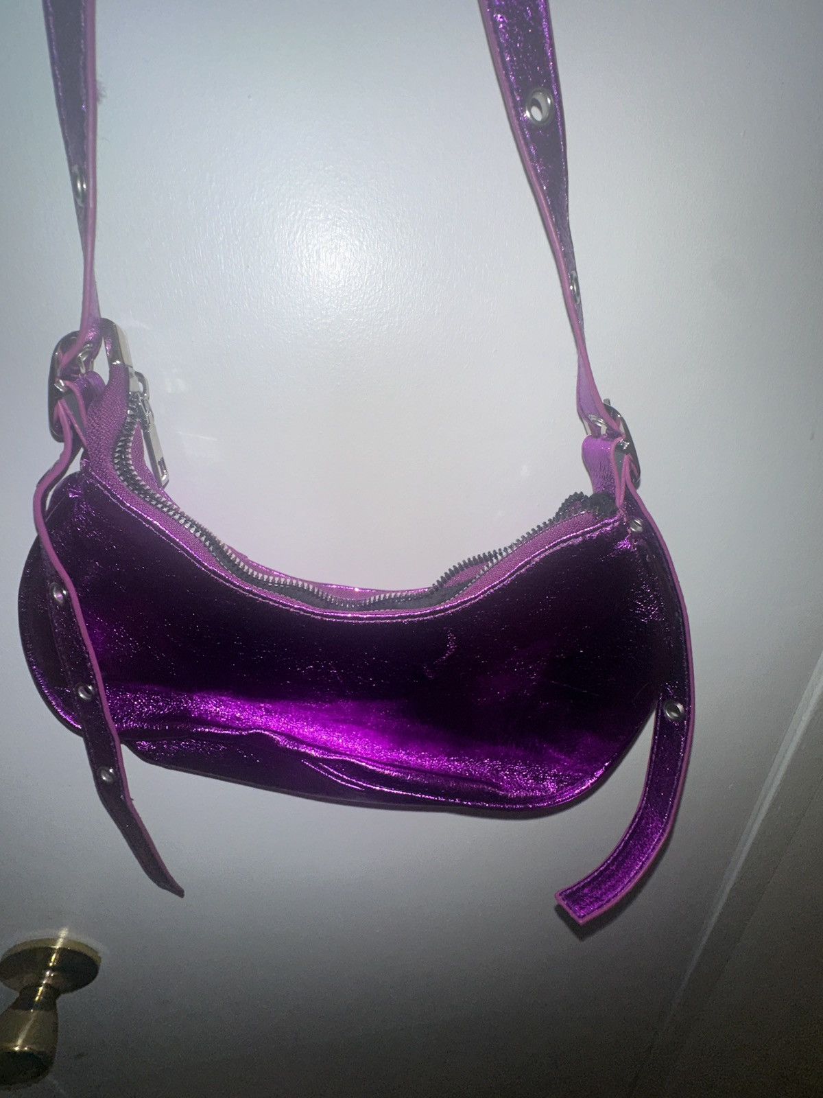 Other Purple glitter rhinestone shoulder bag Size ONE SIZE - 3 Thumbnail