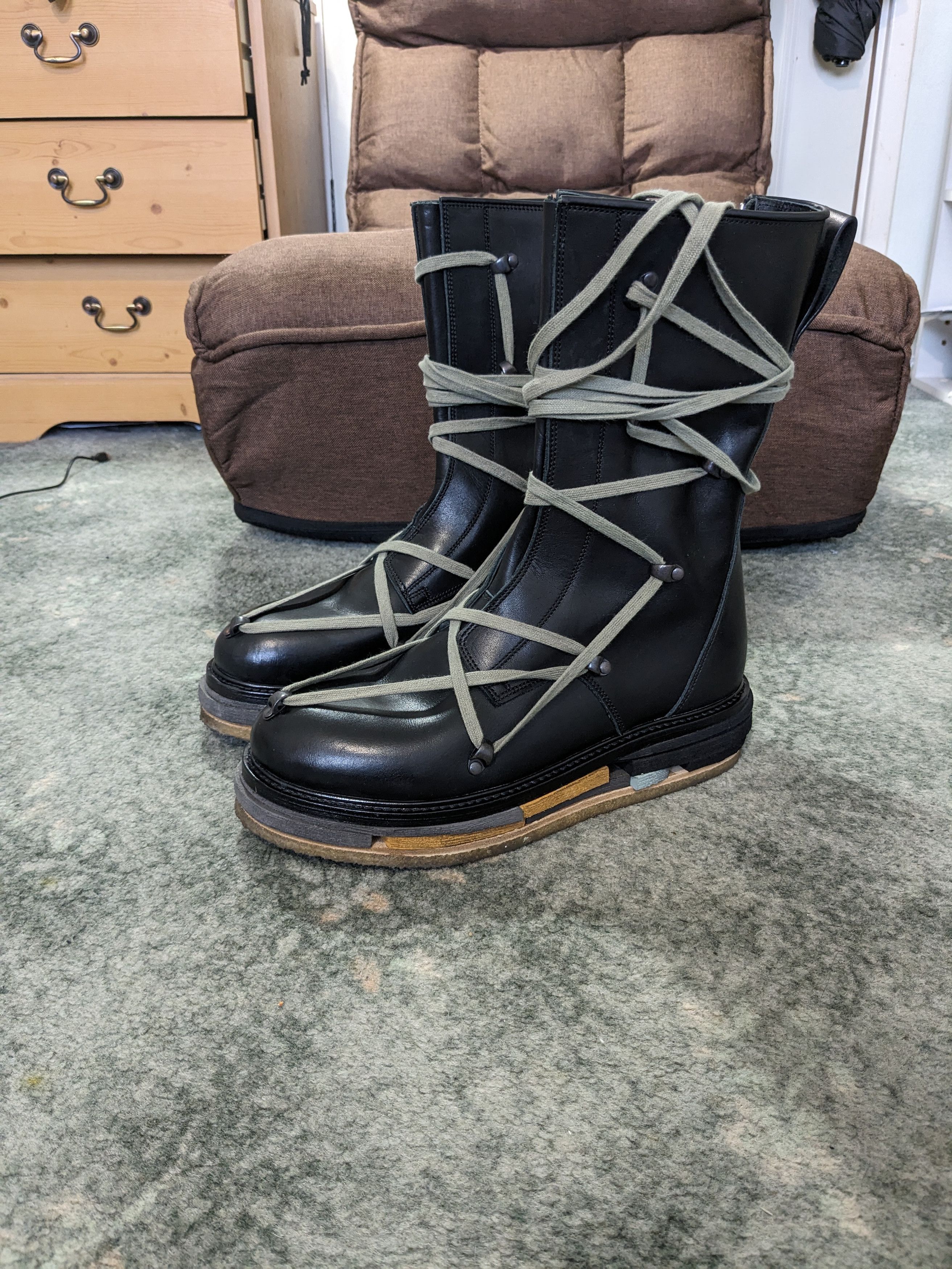 Rick Owens Rick Owens Glitter Lego Creeper Boots | Grailed