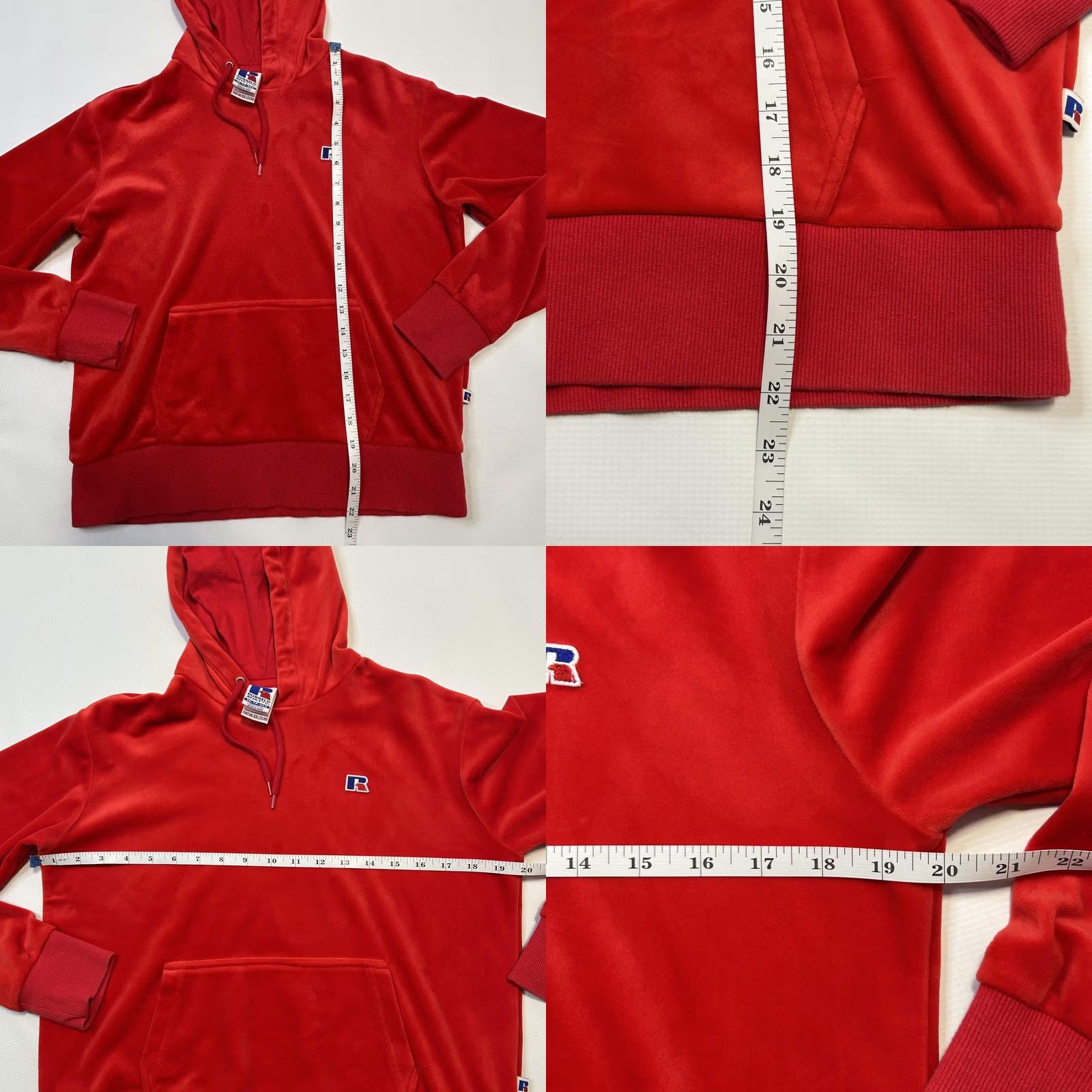 Russell Athletic VINTAGE? No. Russell Athletic Hoodie Womens XS Velour Pullover Kangaroo Pocket Extra Small Size XS / US 0-2 / IT 36-38 - 8 Thumbnail