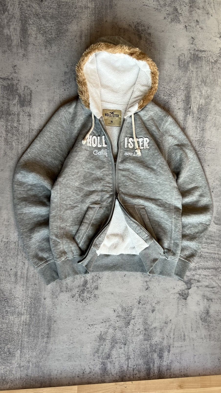 Hollister Hollister California VTG 2000s faux fur zip up hoodie jacket Size XL / US 12-14 / IT 48-50 - 5 Thumbnail