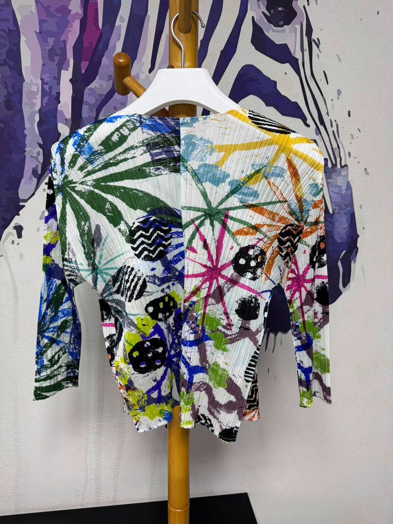 Issey Miyake Issey Miyake size:4 Tropical rainforest patterned cardigan Size S / US 4 / IT 40 - 2 Thumbnail