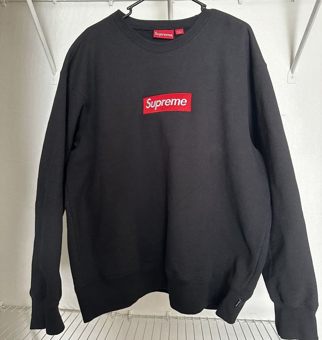 Supreme Supreme black box logo crewneck size large | Grailed