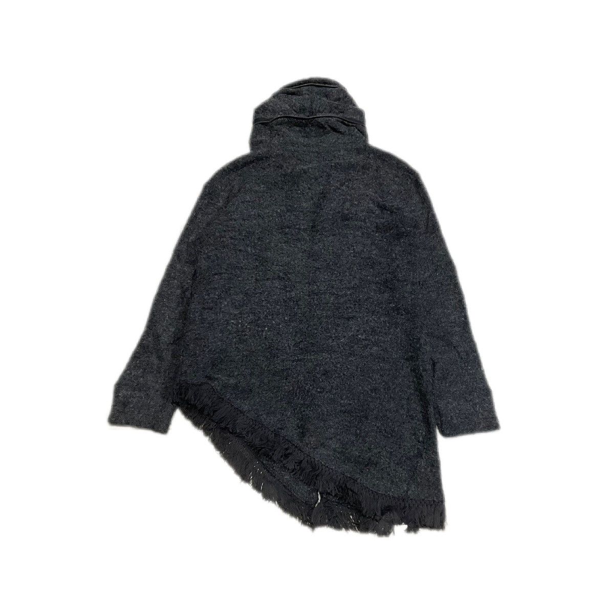 If Six Was Nine × Japanese Brand × Tornado Mart 🔥Sick Y2K Archived Tornado Mart Frayed Asymmetric Wool Coat Size US M / EU 48-50 / 2 - 10 Thumbnail
