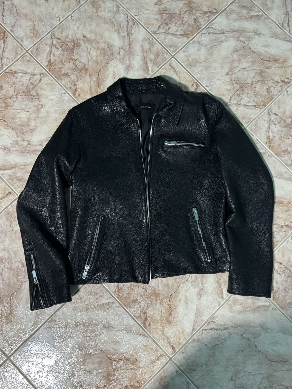 Pearled Ivory Pearled Ivory Leather Jacket Size US M / EU 48-50 / 2 - 1 Thumbnail