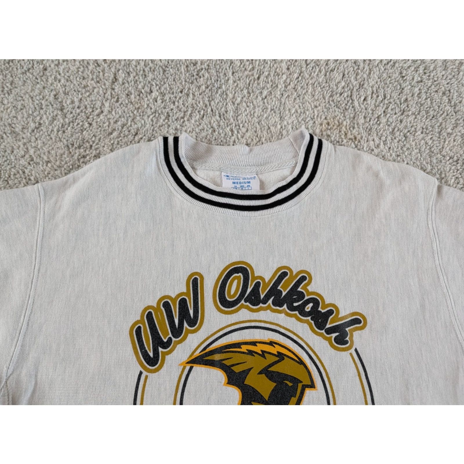 Champion VINTAGE Champion Sweatshirt UW OSHKOSH Titans Reverse Weave - Gray - Size M - Pullover Crew Neck - Men - Heavyweight All Seasons Size US M / EU 48-50 / 2 - 5 Thumbnail