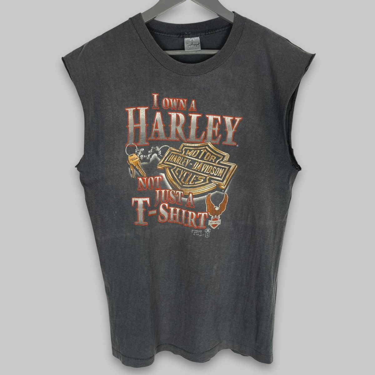 Harley Davidson Vintage 1988 Harley Davidson Own Not Just 3D Emblem T Shirt Size US L / EU 52-54 / 3 - 1 Thumbnail