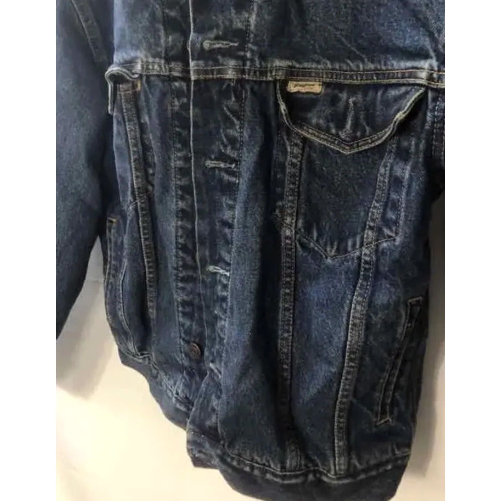 Vintage Levi Strauss Signature Jacket Women Small Blue Denim ButtonUp Jean Size 28" / US 6 / IT 42 - 5 Thumbnail