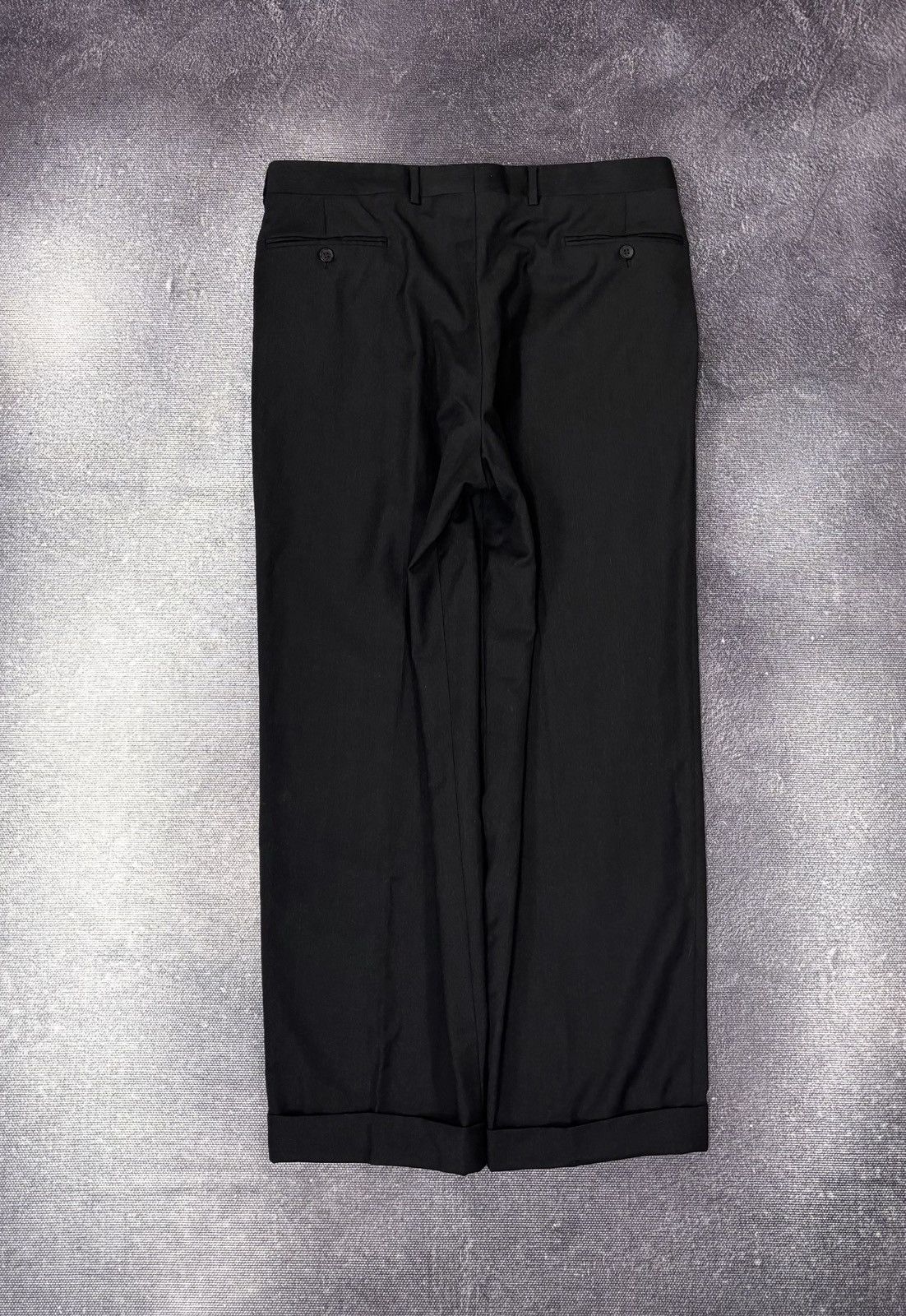 Corneliani Corneliani Men’s Charcoal Black Pleated Wool Dress Pants Size US 36 / EU 52 - 2 Thumbnail