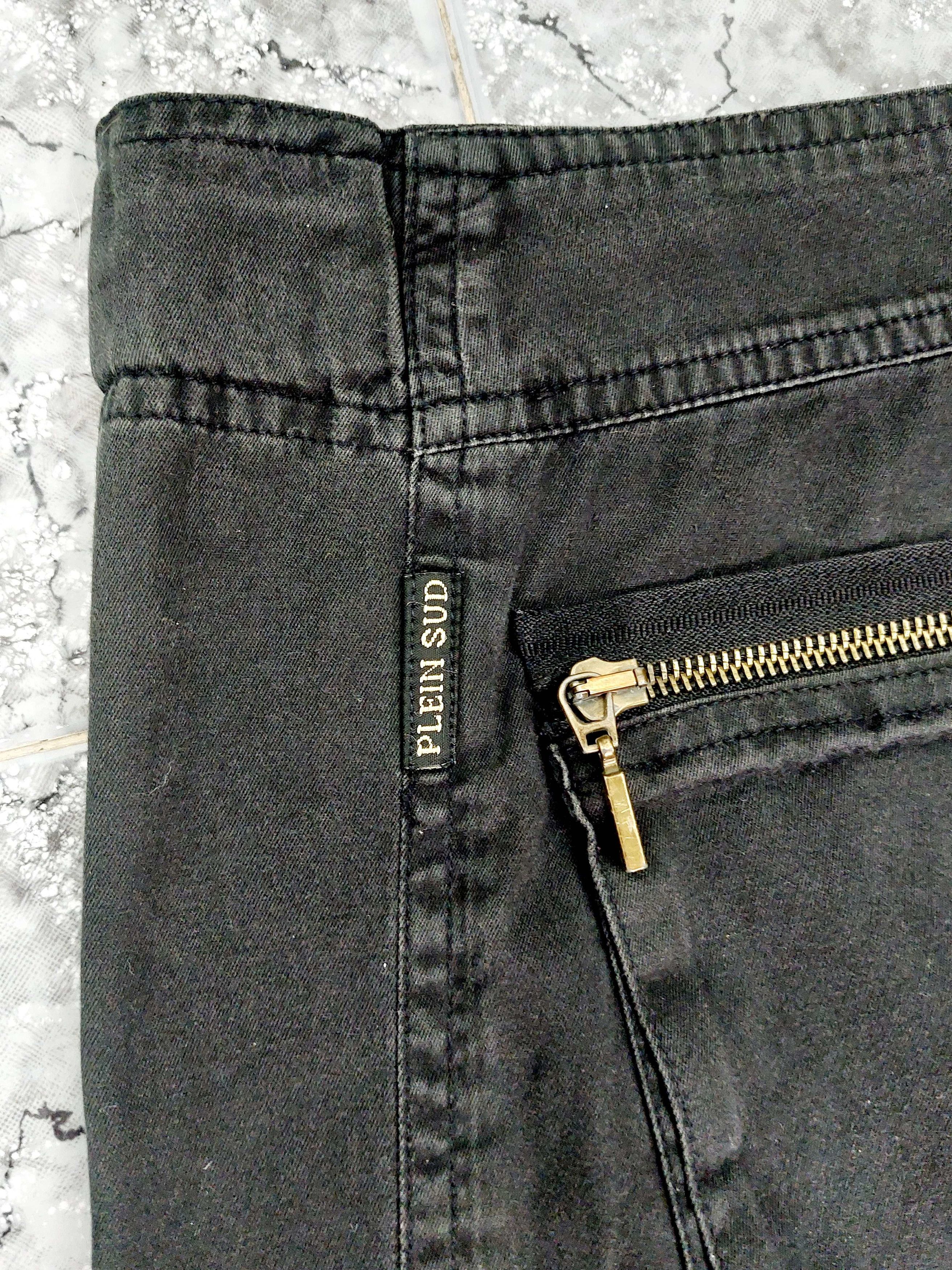 plein sud Plein Sud Multi-Zip Pocket Aviator Cargo Pants Trousers Size 34" / US 12 / IT 48 - 11 Thumbnail