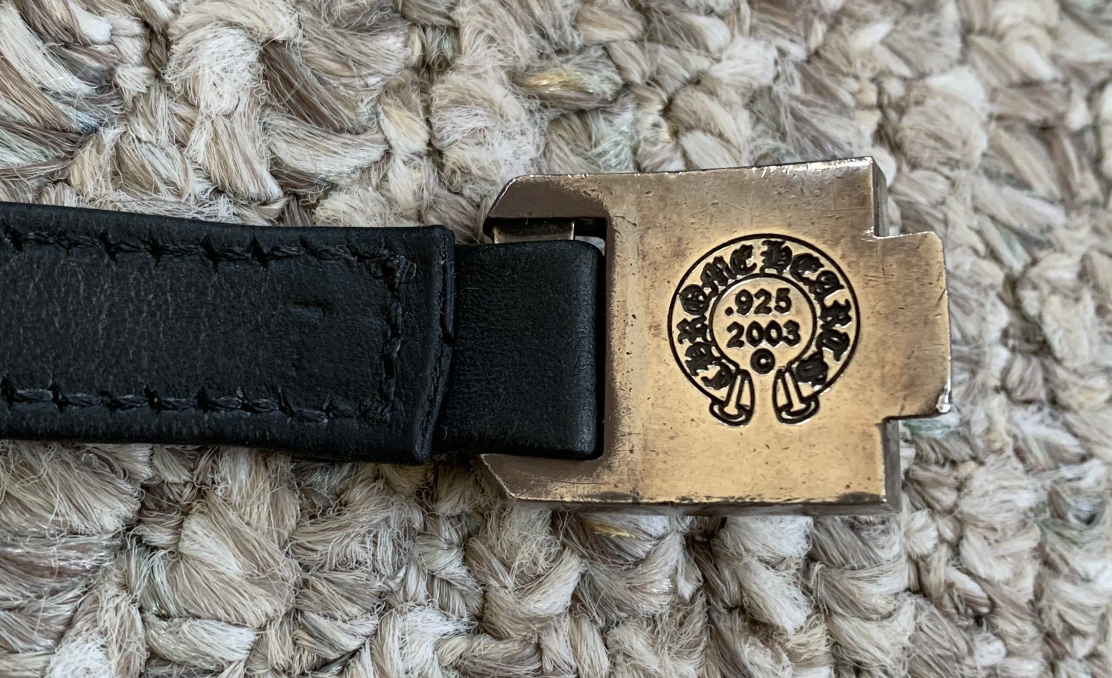 Chrome Hearts Chrome Hearts Leather Silver Cross Bracelet Size ONE SIZE - 11 Thumbnail