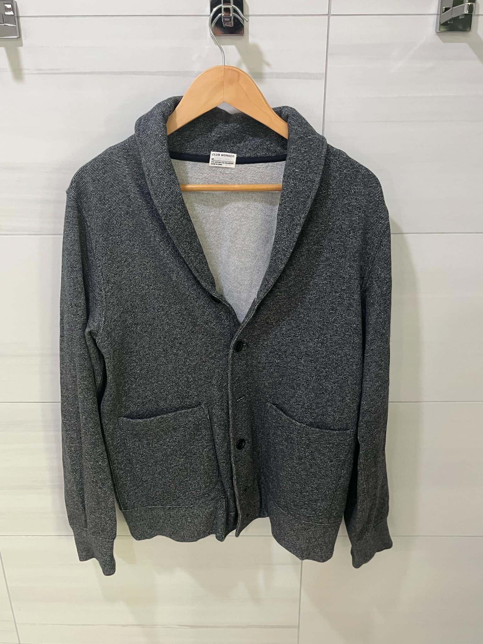 Club Monaco Gray Men's Cardigan Sweater deals Medium