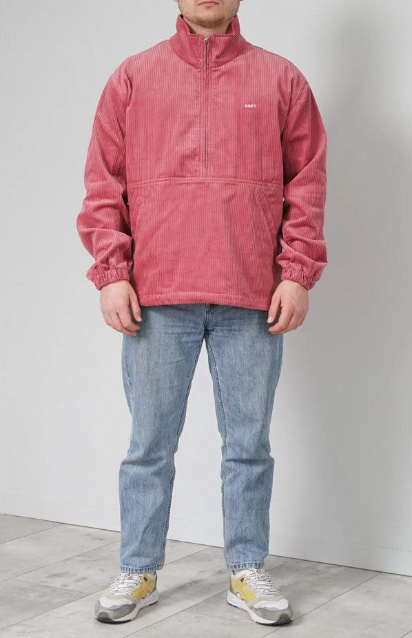 Obey Obey Corduroy Anorak Pullover Half Zip Top Jacket Size US L / EU 52-54 / 3 - 1 Thumbnail