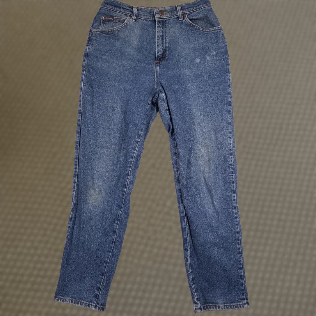Vintage Riders Jeans Womens 10P Blue Medium Wash High Rise Mom Taper Denim Pants Casual Size 32" / US 10 / IT 46 - 1 Thumbnail