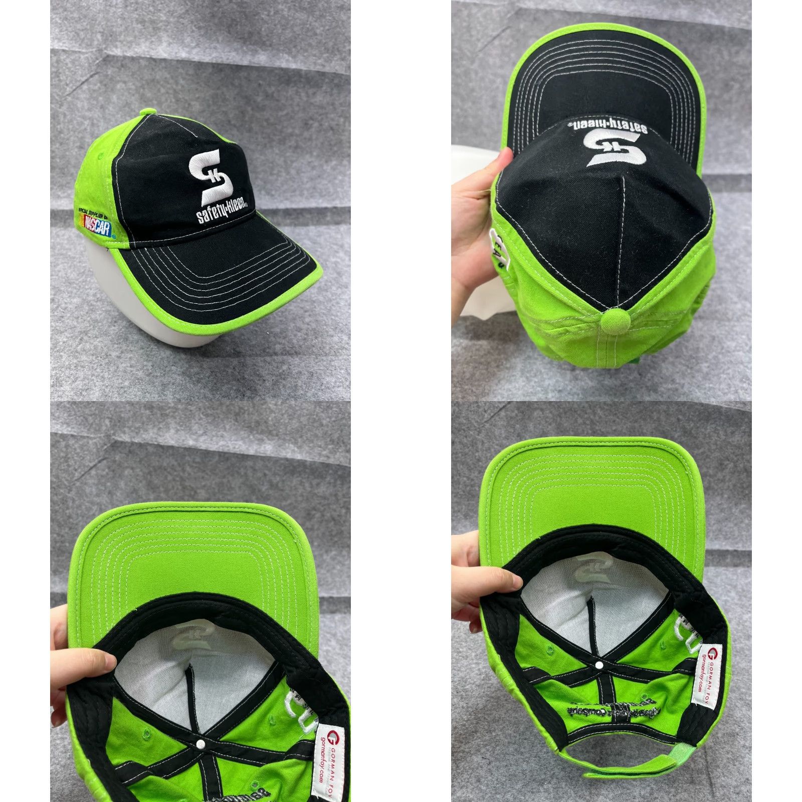 Vintage Gorman Foy Safety Kleen 50 Years Hat Cap Strap Back Adult One Size Black Green Cotton Baseball Cap Men Size ONE SIZE - 8 Thumbnail