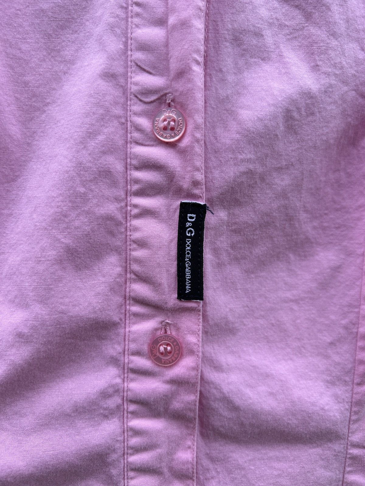 Dolce & Gabbana Dolce & Gabbana Long Sleeve Button Up Shirt In Pink Size S / US 4 / IT 40 - 3 Thumbnail