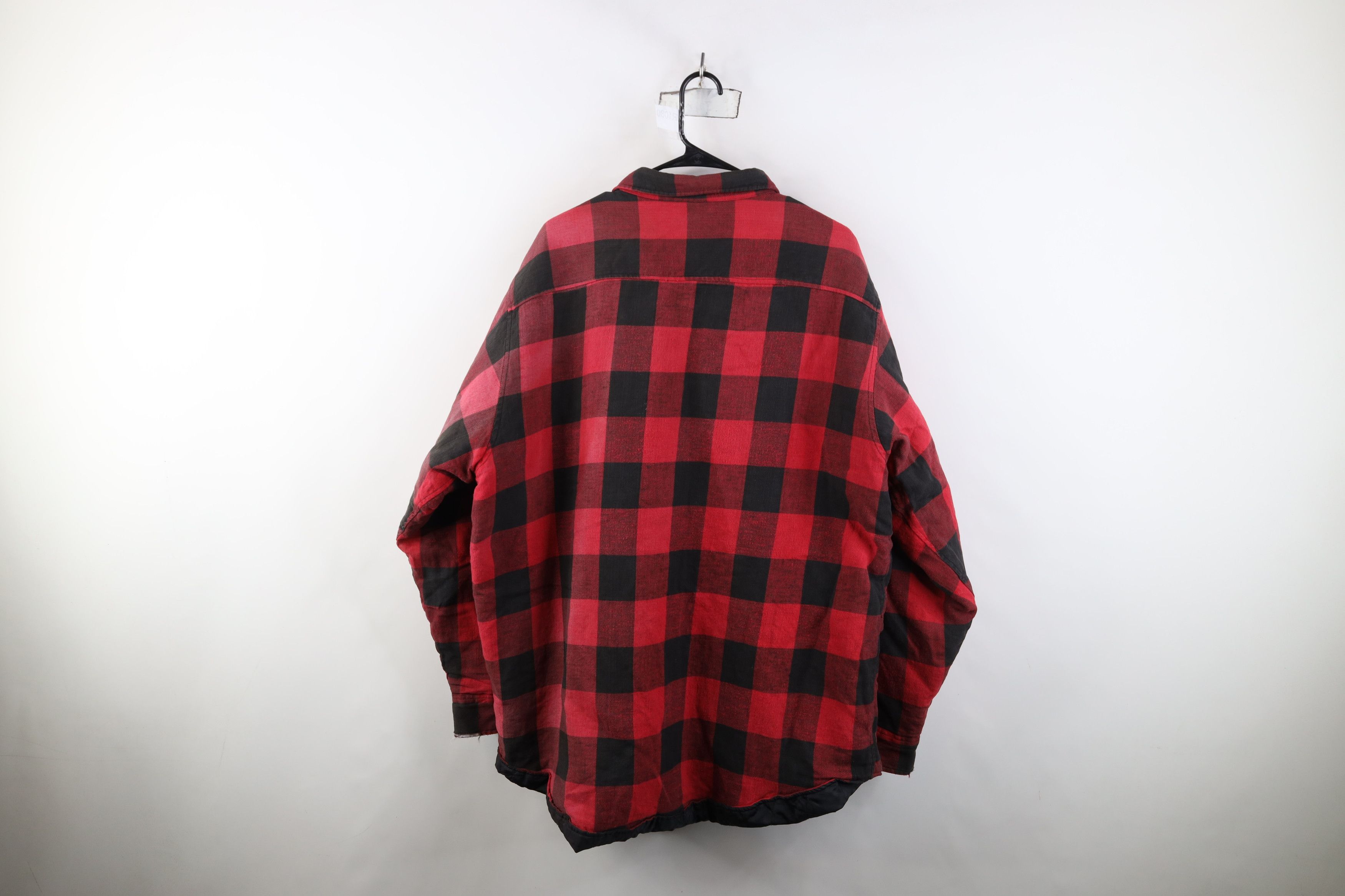 Vintage Vintage 90s Streetwear Quilted Flannel Shirt Jacket Plaid Size US XXL / EU 58 / 5 - 12 Thumbnail