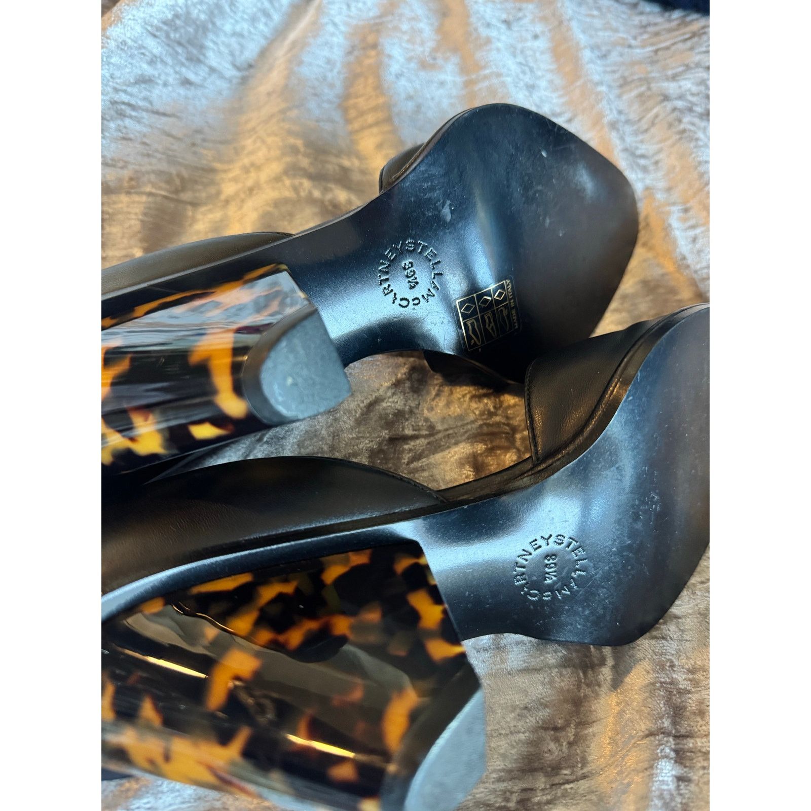 Stella McCartney Stella McCartney D'Orsay Chunky Tortoiseshell Heels Vegan Size US 9 / IT 39 - 5 Thumbnail