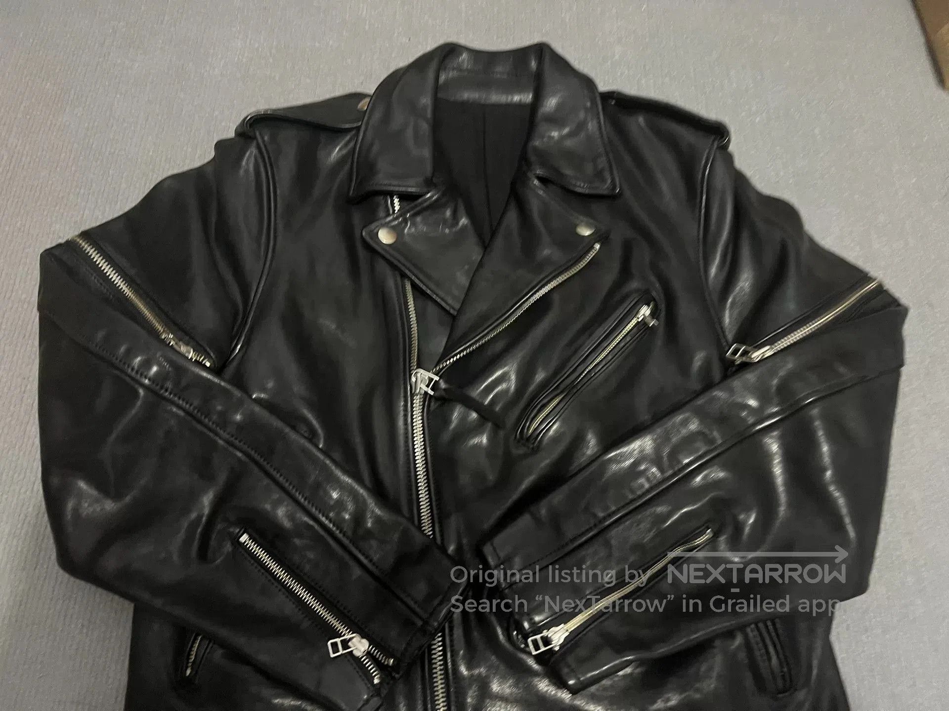 Other Horse Leather Motorcycle Jacket w/ Removable Sleeves. Size US XL / EU 56 / 4 - 3 Thumbnail