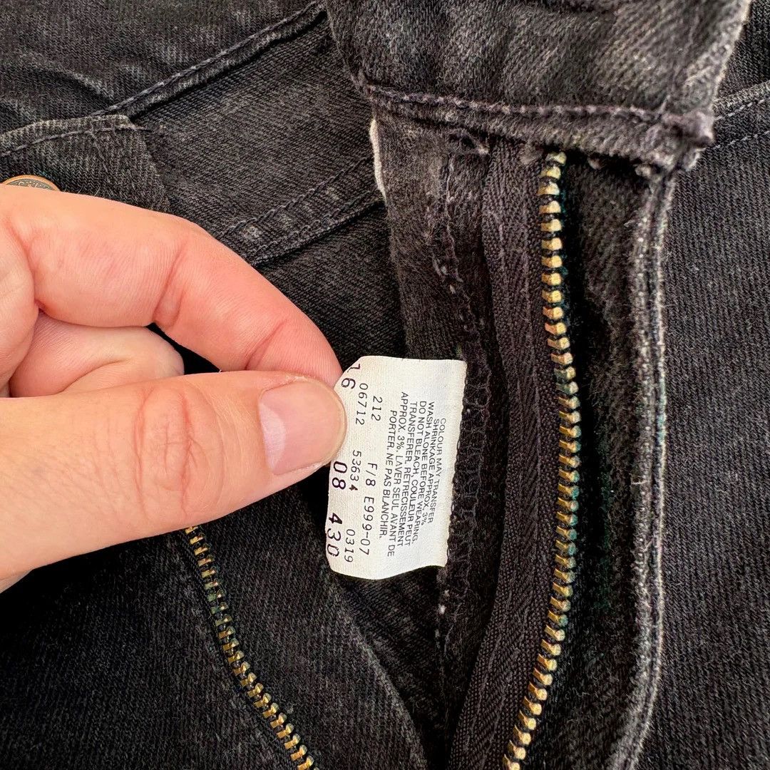 Levi's × Vintage Levi’s 634 1990 90s Vintage W25 L25 Canada Black Denim Jeans Size 25" / US 0 / IT 36 - 4 Thumbnail