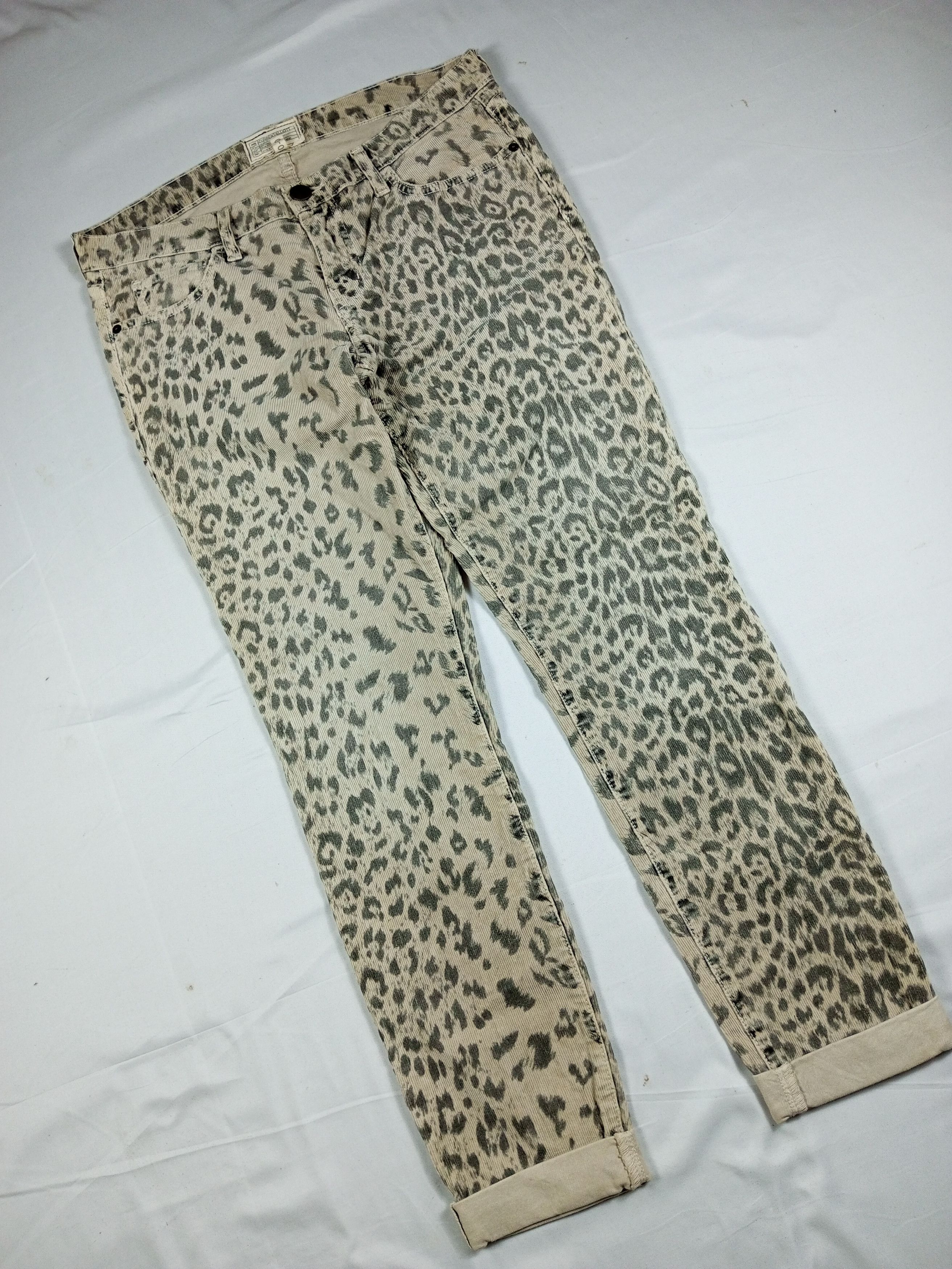 Current/Elliot Current Elliott Corduroy Leopard print punk amiri style Size US 30 / EU 46 - 3 Thumbnail
