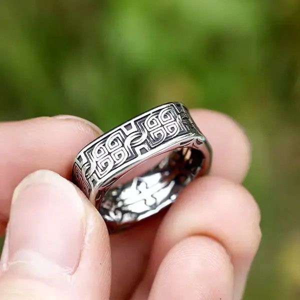Jewelry Kuramochi x nji Art Carved Ring ( size 7 to 13 ) Size ONE SIZE - 8 Thumbnail