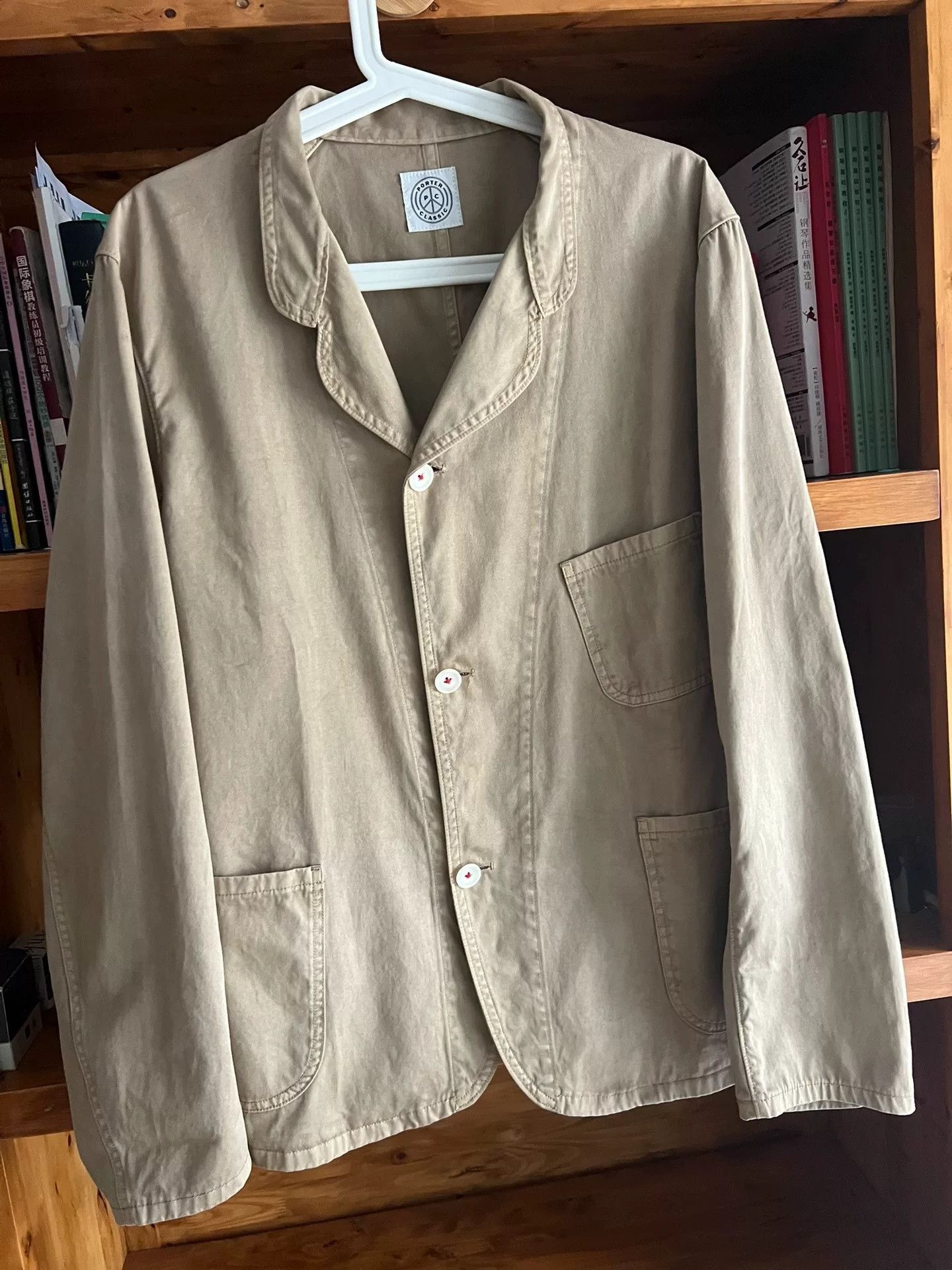 Porter Classic Porter Classic Vintage Washed Beige Utility Jacket Size US M / EU 48-50 / 2 - 2 Thumbnail