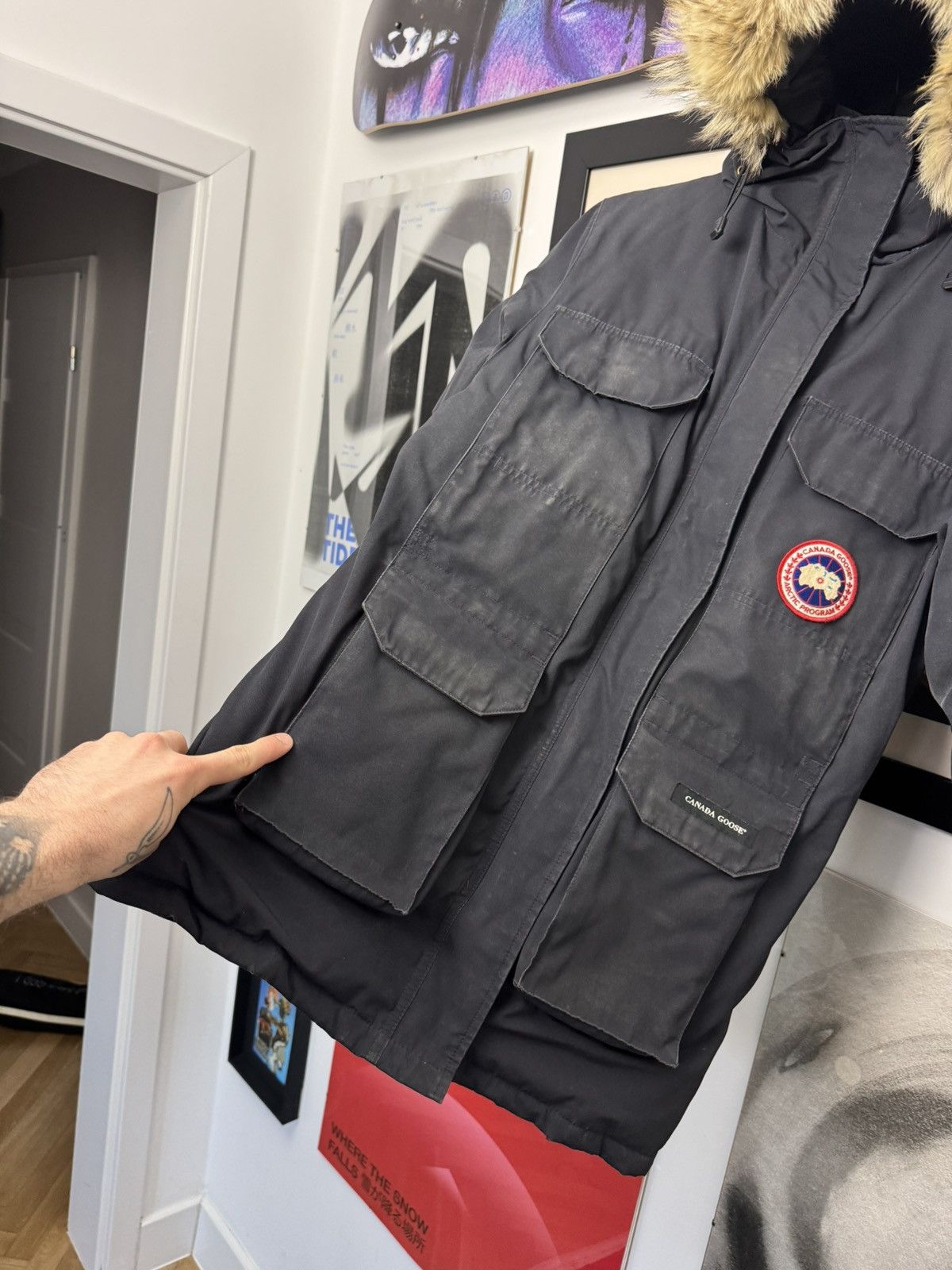 Canada Goose Canada Goose Expedition Navy Down Fur Coat Parka Jacket Size XS / US 0-2 / IT 36-38 - 10 Thumbnail