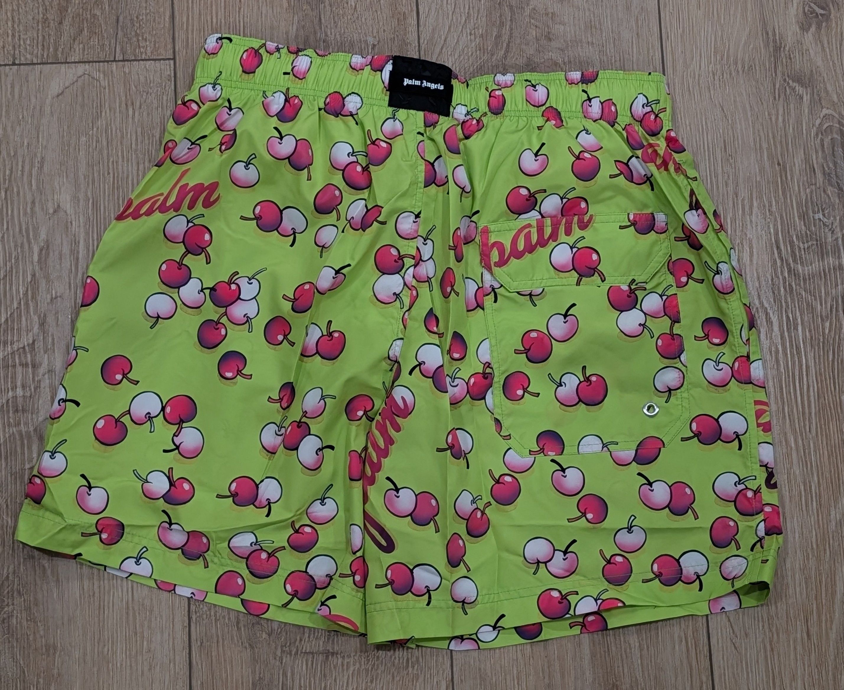 Palm Angels Palm Angels Cherries Swim Shorts Trunks Lime Multi Small Size US 30 / EU 46 - 3 Thumbnail