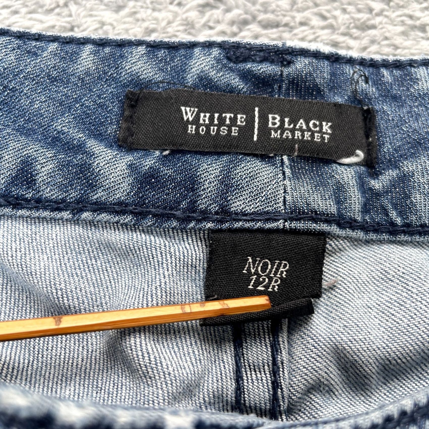 White House Black Market VINTAGE White House Black Market Jeans Womens 12R Blue Noir Bootcut Denim Cotton 5-Pocket Design 33 in Inseam Jeans Womens 12 Regular Blue City Preppy Size 34" / US 12 / IT 48 - 3 Thumbnail