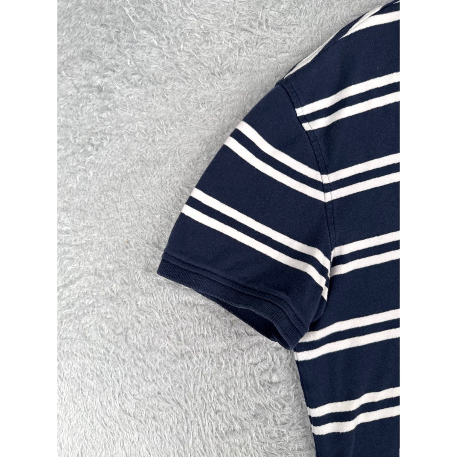 Tommy Hilfiger VINTAGE Tommy Hilfiger Polo Shirt Adult Medium Blue White Stripe 100% Cotton Knit Shirt Mens Polo Stripe 100% Cotton Size US M / EU 48-50 / 2 - 3 Thumbnail
