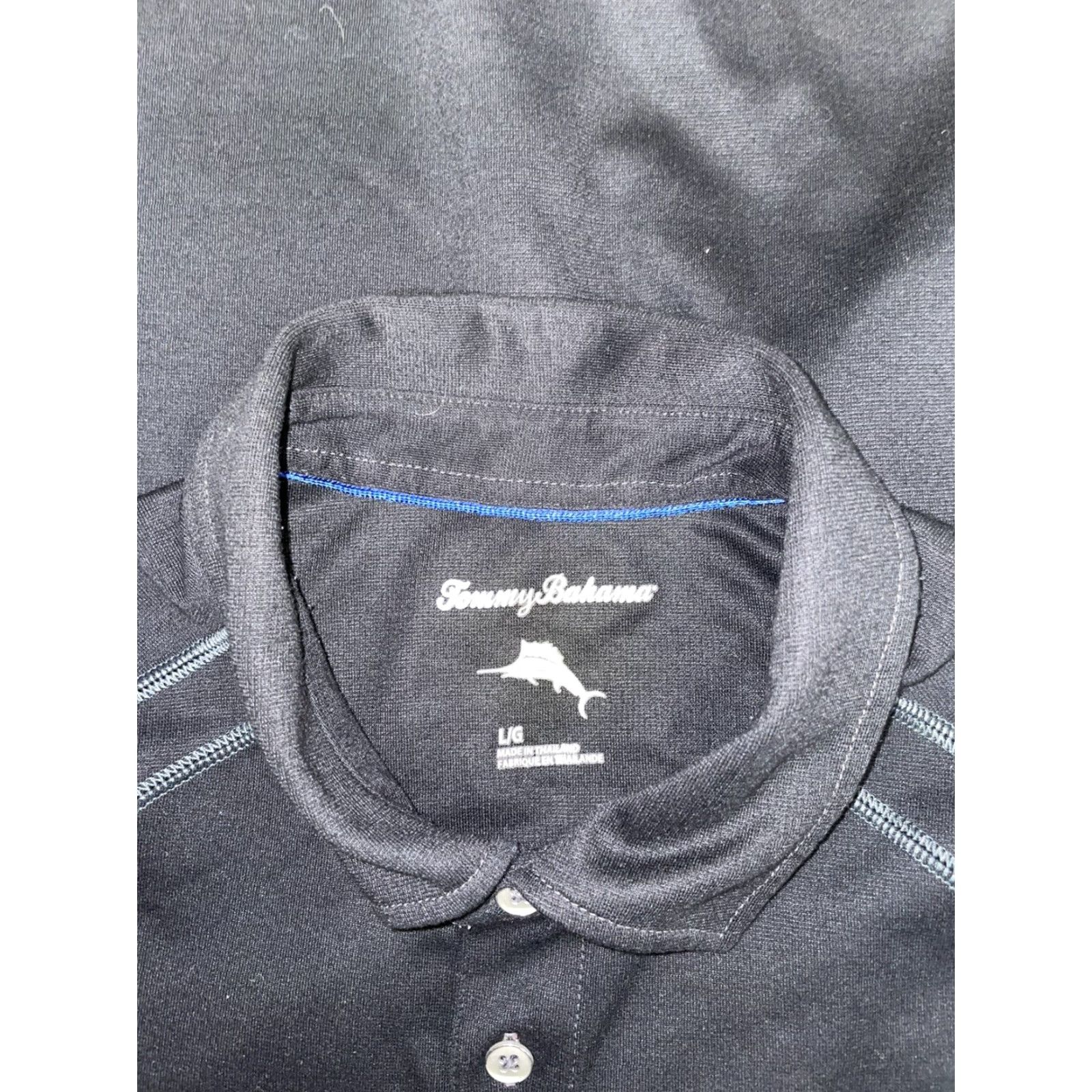 Tommy Bahama Tommy Bahama Polo Mens L Black Golf Polyester Blend Polo Shirt Size US L / EU 52-54 / 3 - 7 Thumbnail