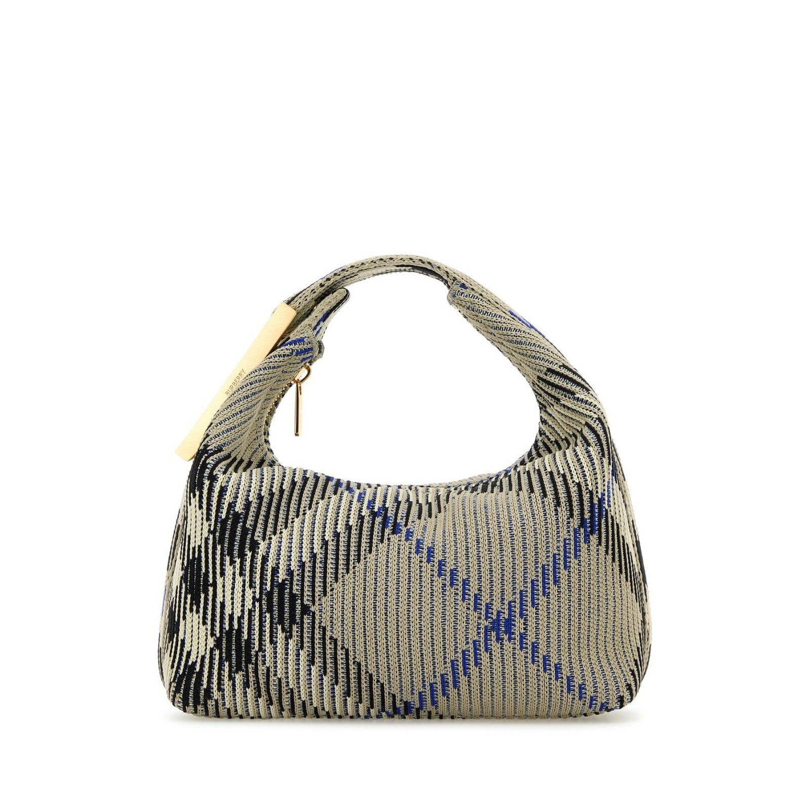 Burberry BURBERRY Peg Mini Gray Lichen Checkered Top Handle Bag New A Size ONE SIZE - 1 Thumbnail