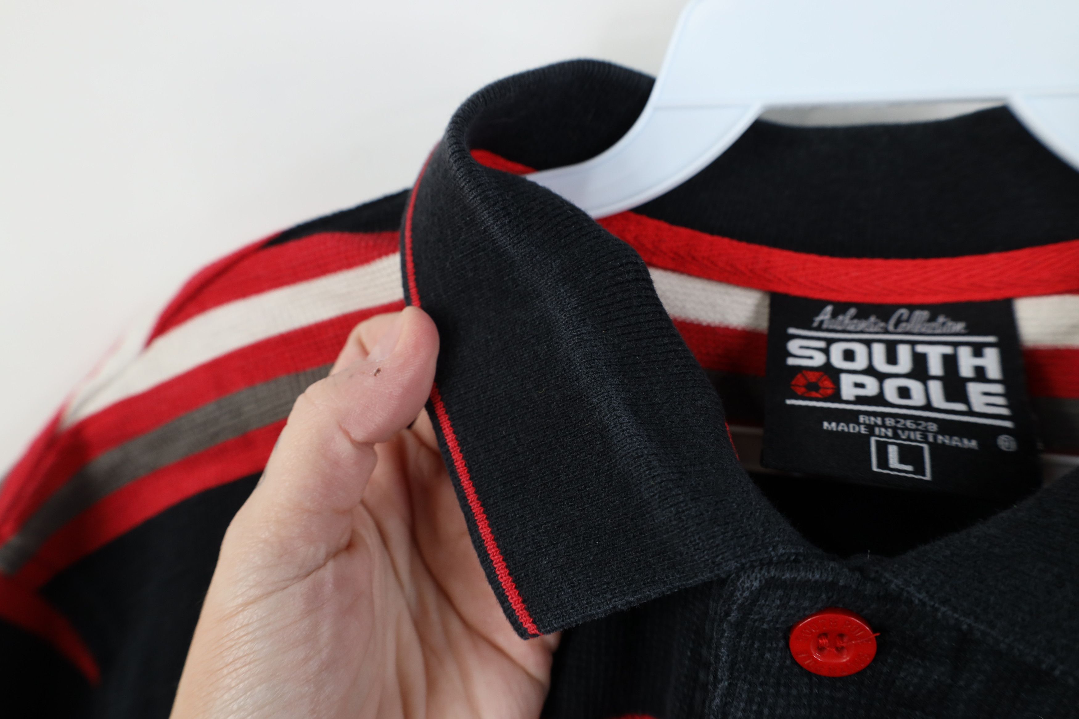 Southpole Vintage 90s Y2K Southpole Thermal Waffle Knit Golf Polo Size US L / EU 52-54 / 3 - 6 Thumbnail