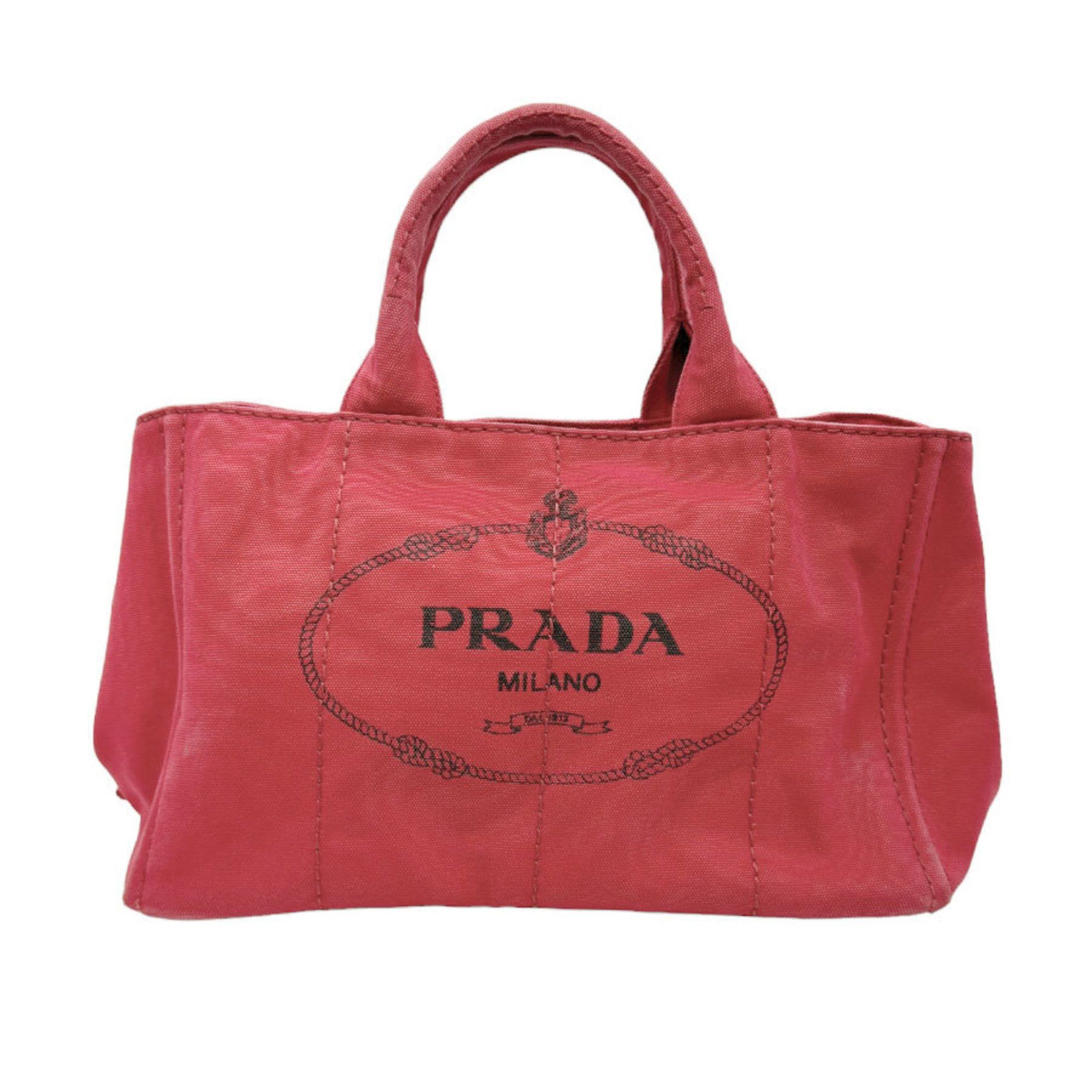 image of Prada Shoulder Bag Handbag Canapa Canvas Red Women's Z0762 in Red Color