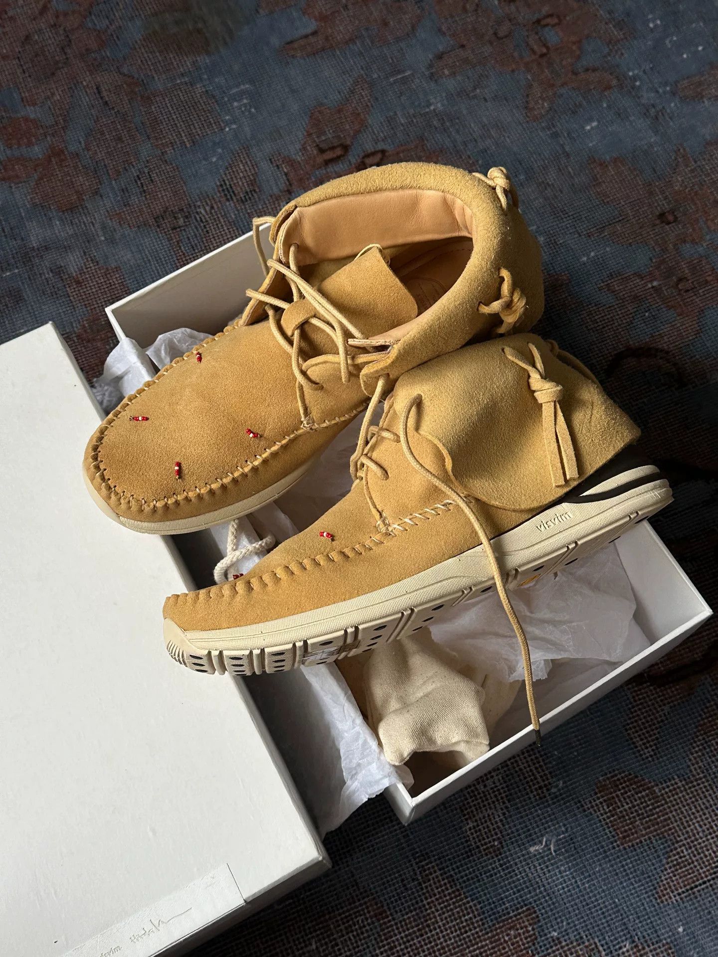 Visvim Visvim FBT Ancestor Nez Perce Elk Leather Moccasins | Grailed