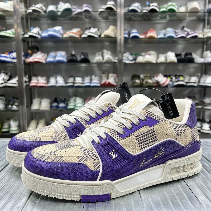 Louis Vuitton Louis Vuitton Trainer Low Sneakers in Purple -2508 Size US 8 / EU 41 - 1 Thumbnail