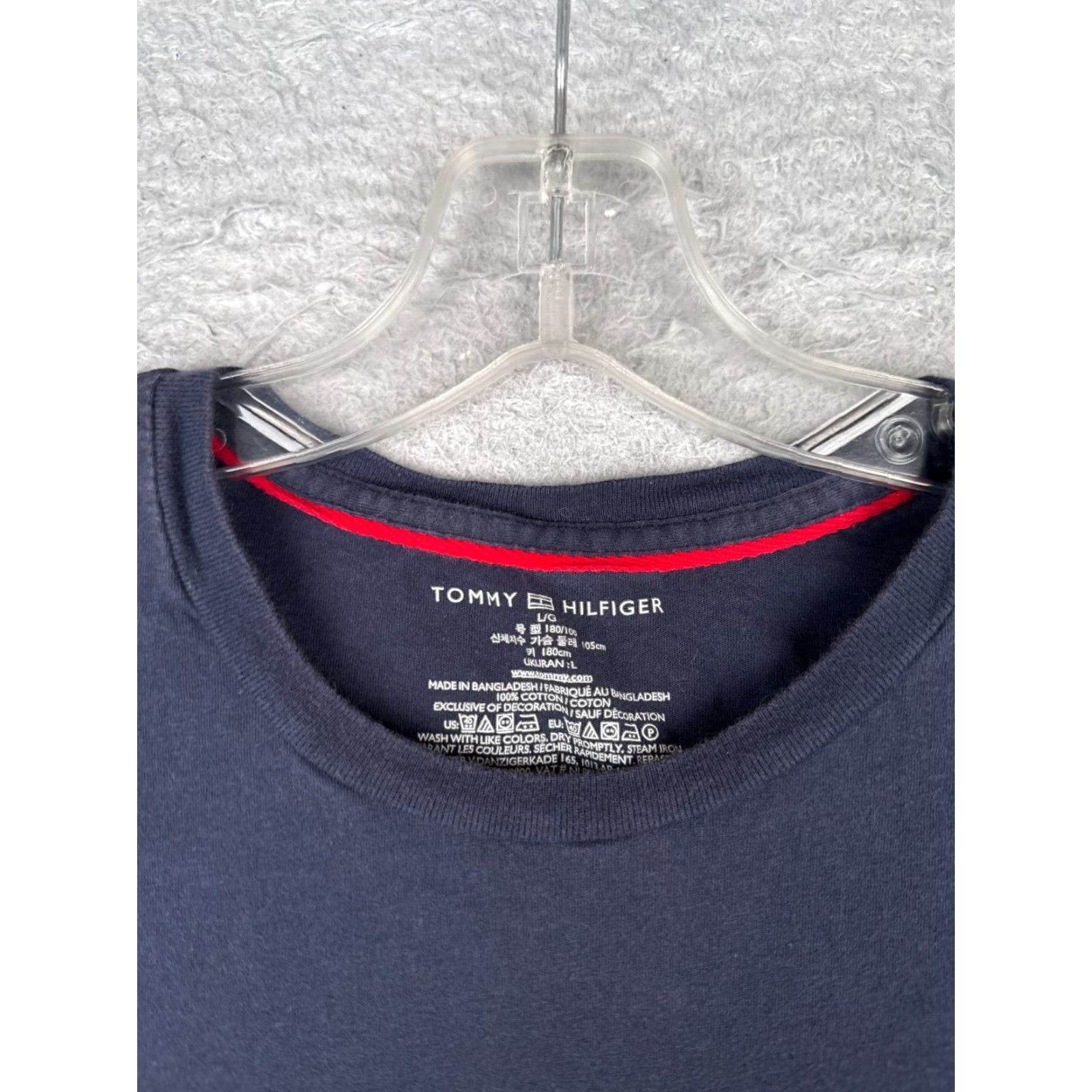 Tommy Hilfiger Tommy Hilfiger Shirt 100% Cotton Adult Large Blue Short Sleeve Crew Neck READ Size US L / EU 52-54 / 3 - 7 Thumbnail