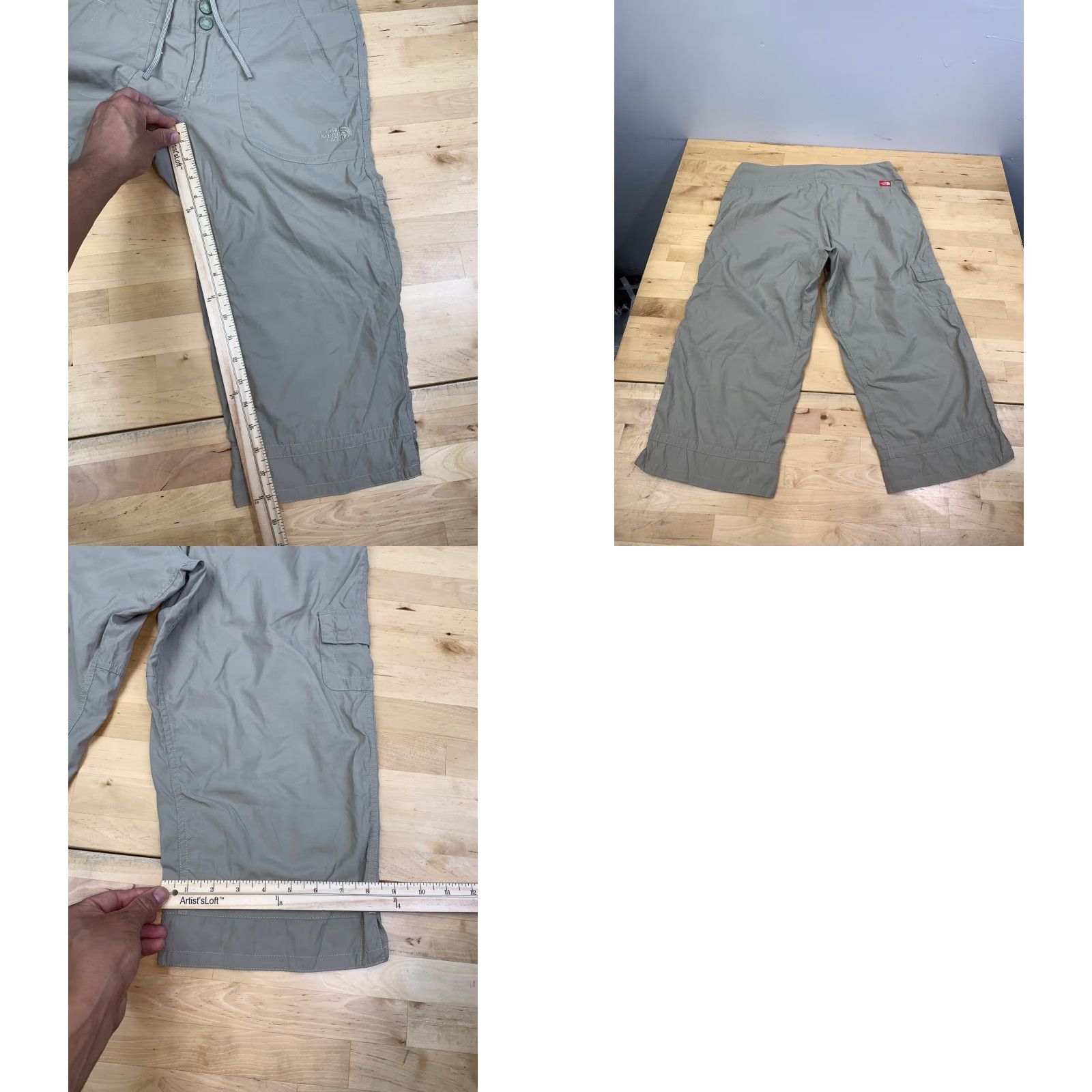 The North Face The North Face Cropped Pants Women's 6 Tan Beige Nylon Cargo Flat Front Pockets Lightweight Cropped Casual Travel 11714 Mens/Womens Size 28" / US 6 / IT 42 - 8 Thumbnail