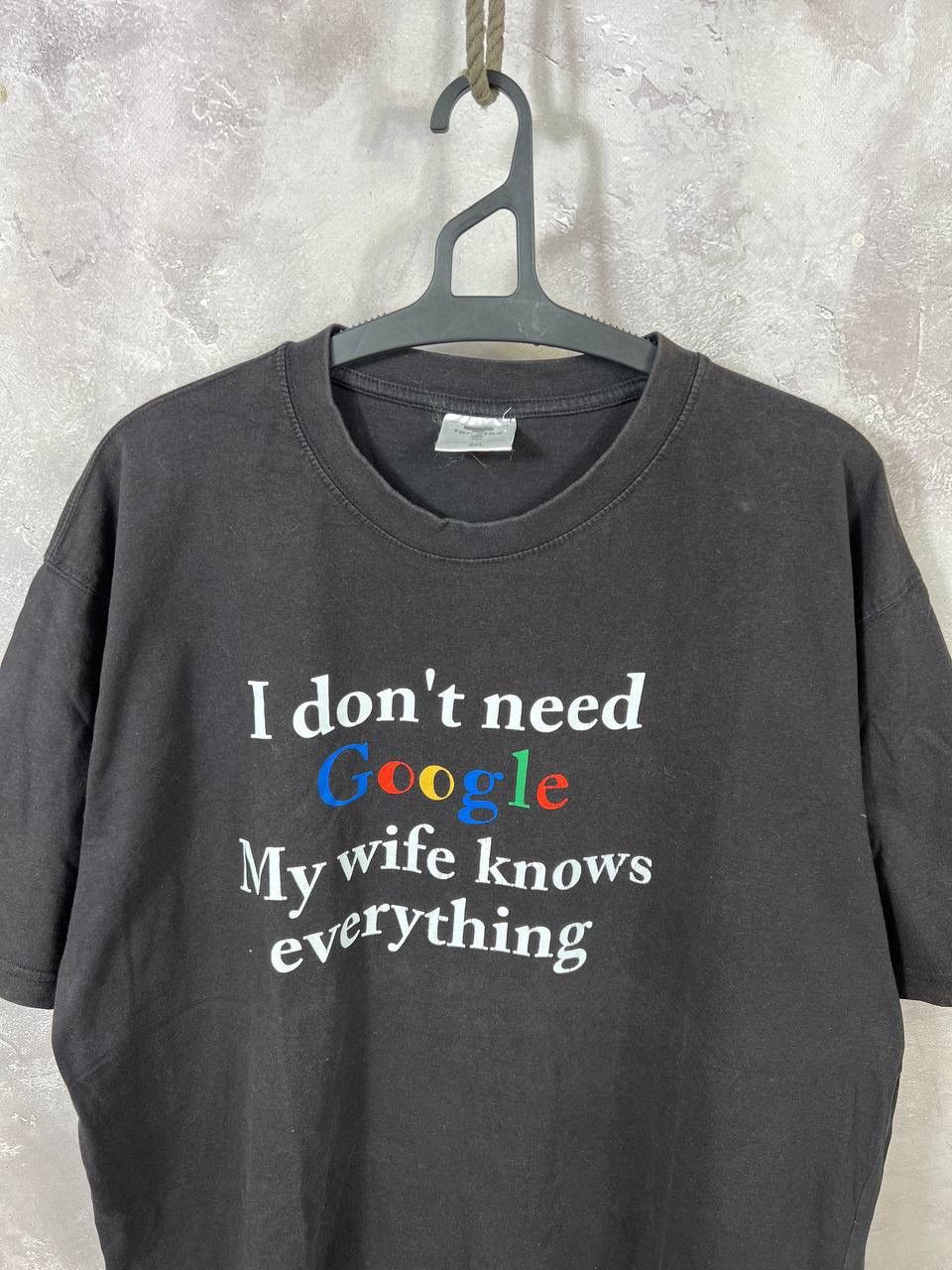 Japanese Brand × Vintage Vintage “I don’t need Google…” humor faded tee Size US XL / EU 56 / 4 - 3 Thumbnail