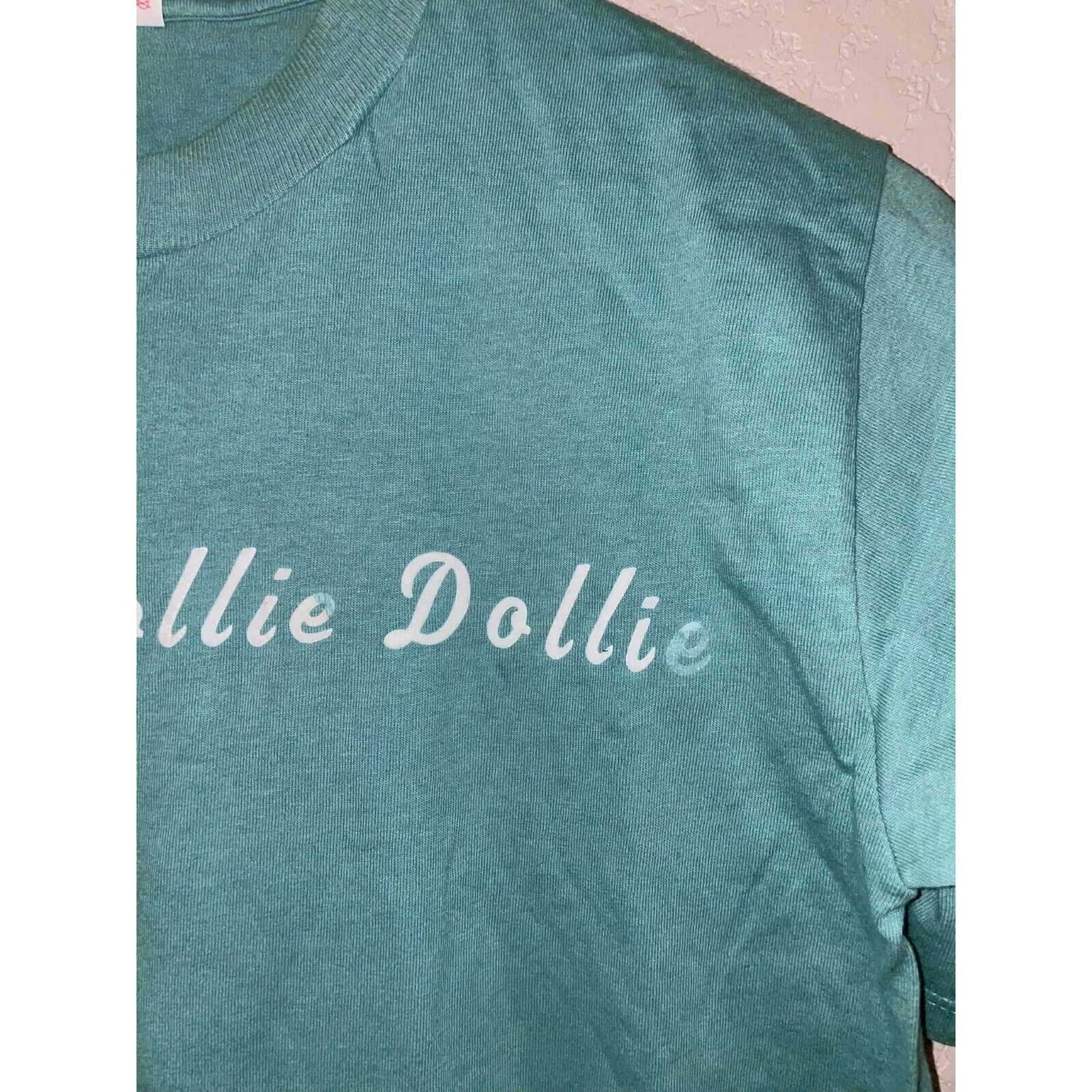 Jerzees Vintage Hollie Shirt Dollie Green Script Text Tee VTG 90s S Size US S / EU 44-46 / 1 - 4 Thumbnail